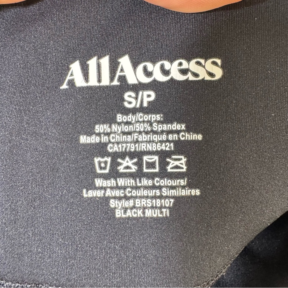 All Access Bandier Stevie Leggings Women S Black‎ Gold Stripe High Rise Athletic - Picture 6 of 6